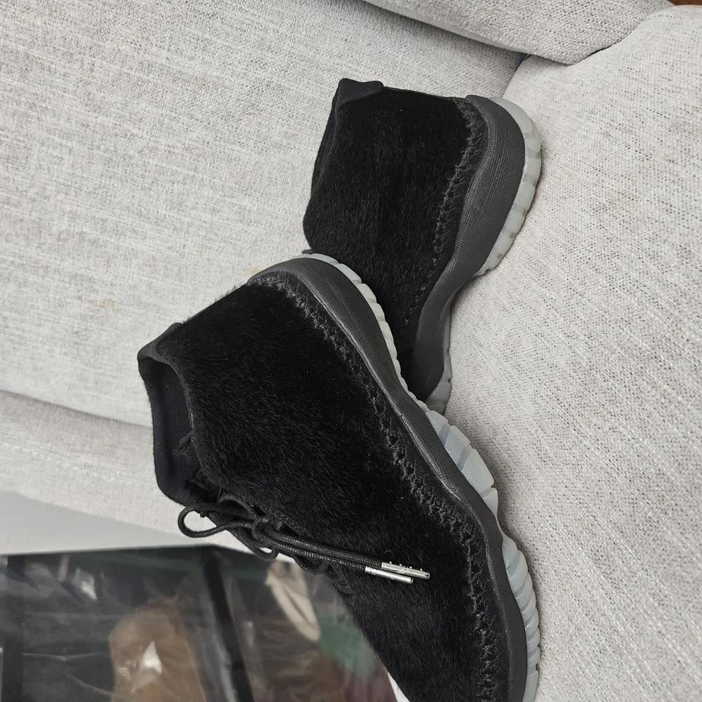 Jordan Black Sneakers with Suede Upper and Textured Midsole